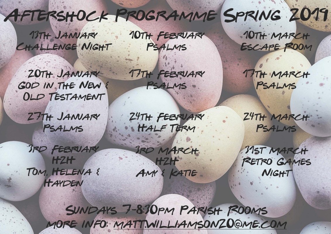 Aftershock Programme Spring 20
